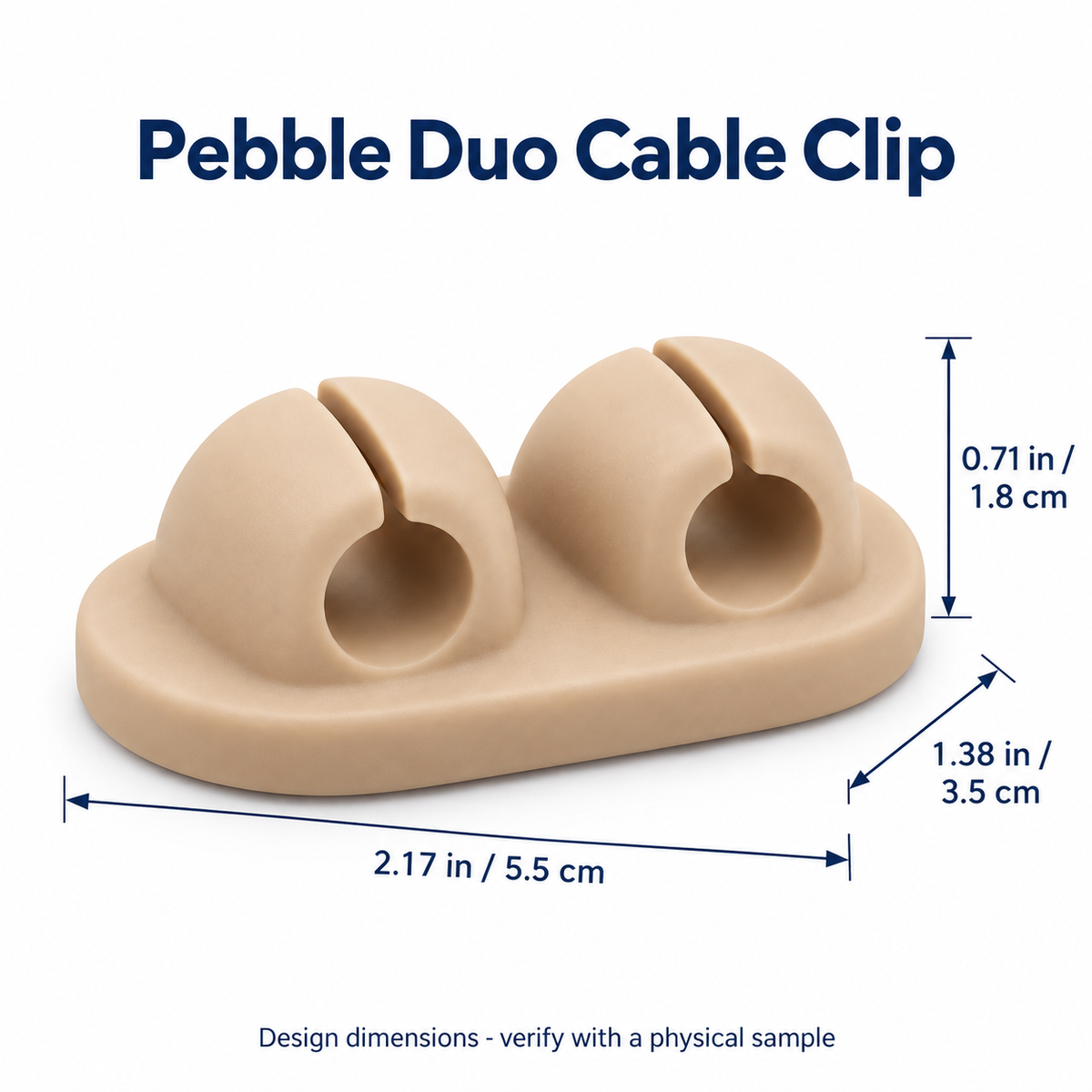 Pebble Duo Cable Clip