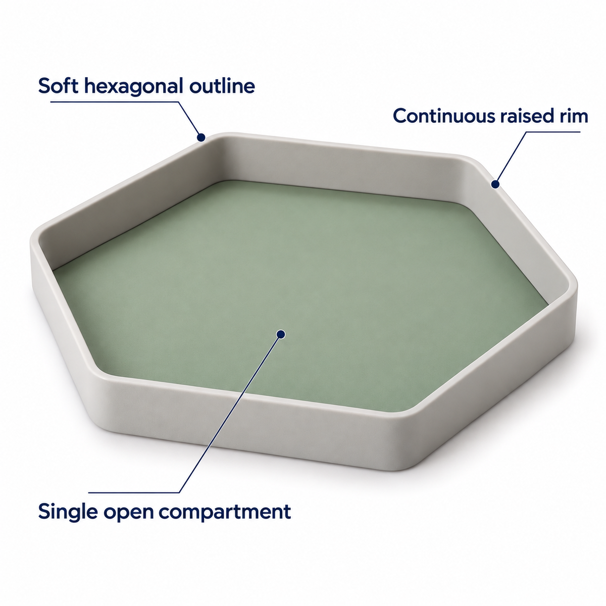 Soft Hexagon Desk Tray