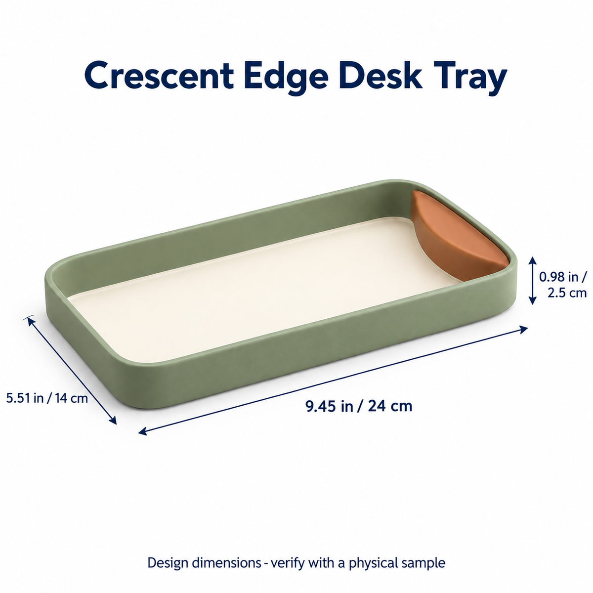 Crescent Edge Desk Tray