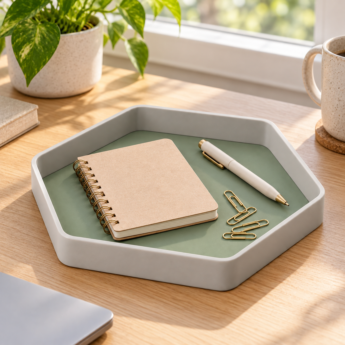Soft Hexagon Desk Tray