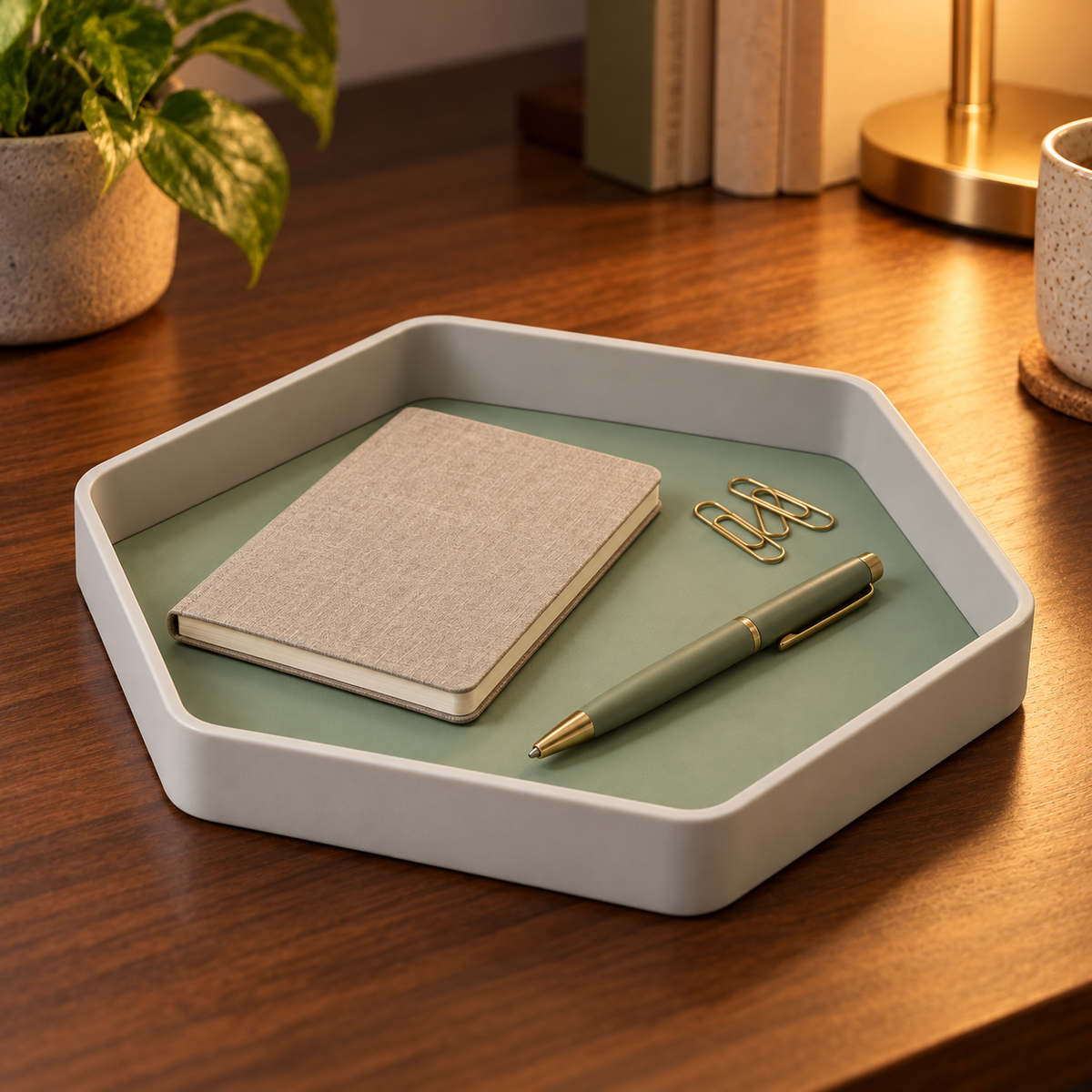 Soft Hexagon Desk Tray