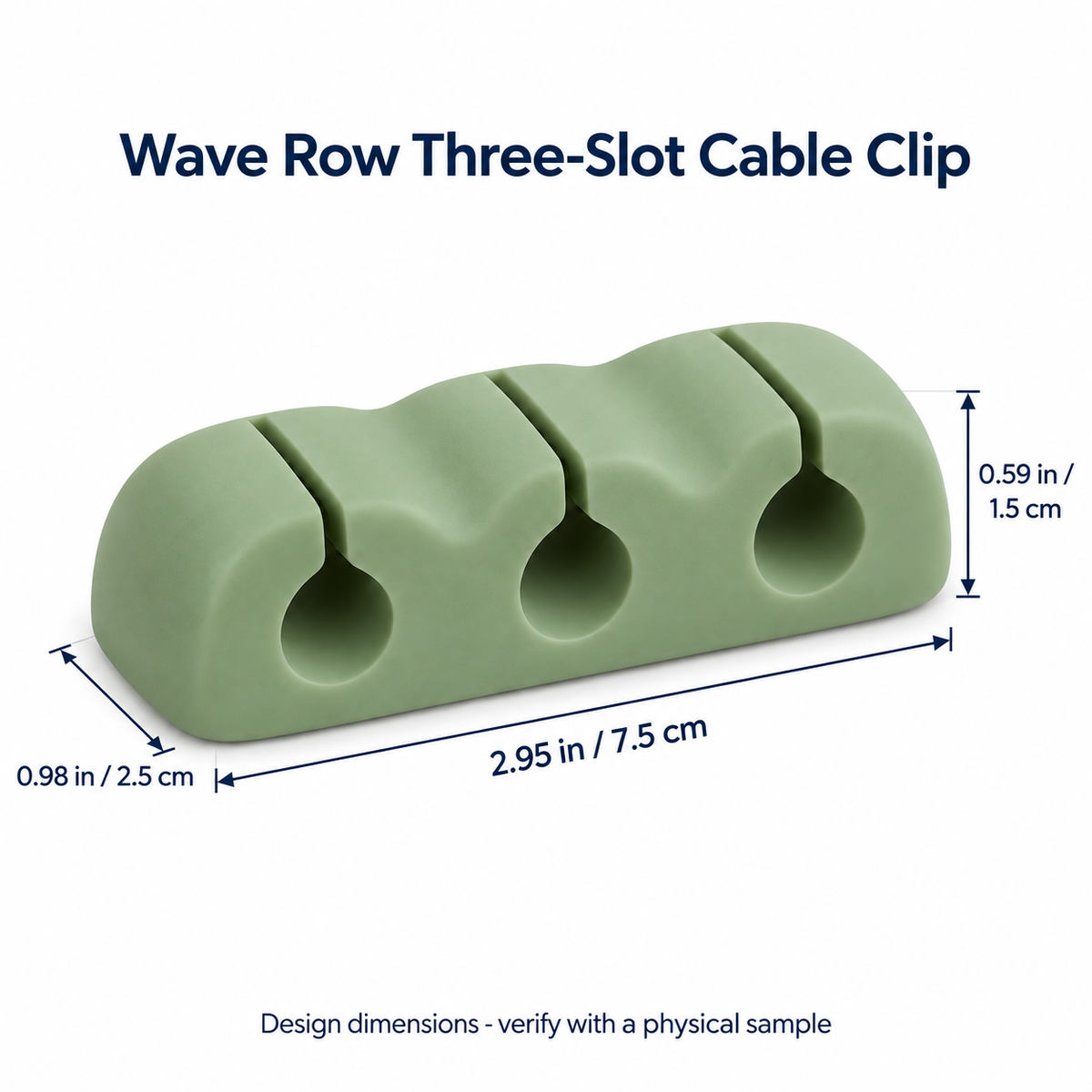 Wave Row Three-Slot Cable Clip